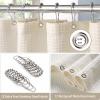 Waffle Weave Shower Curtain with Stainless Steel Hooks - 230 GSM Heavy Duty Fabric Bath Curtains, Hotel Luxury Quality, Water Resistant, Machine Washable, Weighted Hem, 72 x 84 Inches (Cream) view 4