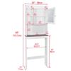 Over The Toilet Space Saver Organization Wood Storage Cabinet Home Bathroom view 2