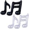 12Pcs Black Silver Music Note Foil Balloons Music Theme Party Decorations Music Birthday Decorations Rock Star Birthday Decorations Rock and Roll Party Decorations Baby Shower Decorations view 1