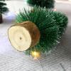 Christmas Tree RENRUIRUI- Desktop Miniature Sisal Tree Milk Bottle Brush Tree Xmas Table Top Decor Winter Crafts Ornaments Green (Size : 6pcs) view 3