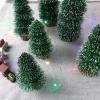 Christmas Tree RENRUIRUI- Desktop Miniature Sisal Tree Milk Bottle Brush Tree Xmas Table Top Decor Winter Crafts Ornaments Green (Size : 6pcs) view 4
