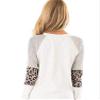 Andongnywell Women's Crew Neck Long Sleeve Leopard Print Color Block Casual Loose T-Shirt Tops Blouse (White,Small) view 3