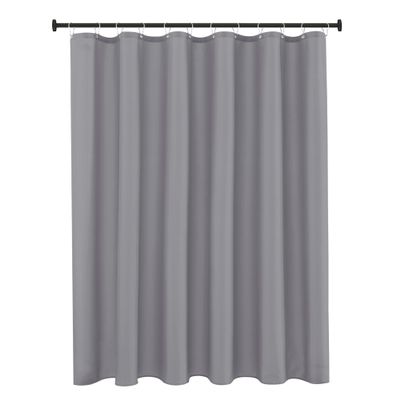 Biscaynebay Fabric Narrow Stall Shower Liners 36" Width by 72" Length, Silver Grey Water Resistant Bathroom Curtains, Rust Resistant Grommets (6 Holes) Weighted Bottom Machine Washable