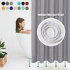 Biscaynebay Fabric Narrow Stall Shower Liners 36" Width by 72" Length, Silver Grey Water Resistant Bathroom Curtains, Rust Resistant Grommets (6 Holes) Weighted Bottom Machine Washable view 2