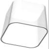 AK Lighting Clear Square Glass Lamp Shade, Clear Glass Candle Holder, Bottomless Glass Chimney Tube (4IN x 8IN) view 2