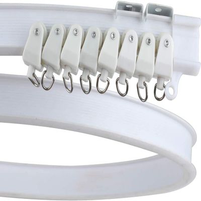 Z-Color Alloy Plastic Windows and Balcony Curtain Track Soft Curved Track Curved Track Rail Slide Rail Accessories (4 Meters)