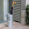 Umbrella Racks AYY Round Wrought Iron Umbrella Stand Umbrella Holder, Household Multifunctional Storage Bin Trash Can, Waterproof and Rustproof, Black and White Gray, 22x47cm (Color : Gray) view 4