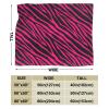 Pink and Black Zebra Print Throw Blanket Ultra-Soft Micro Fleece Blanket Movies Blanket for Bed Couch Living Room 50"x40" view 3