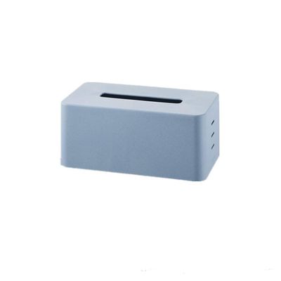 SUNGFINE Plastic Paper Facial Tissue Rectangular Facial Tissue Dispenser Box Holder with Bottom, Bathroom Vanity Countertops Desks Office (Blue, 8.46"4.7"3.7")