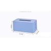 SUNGFINE Plastic Paper Facial Tissue Rectangular Facial Tissue Dispenser Box Holder with Bottom, Bathroom Vanity Countertops Desks Office (Blue, 8.46"4.7"3.7") view 2