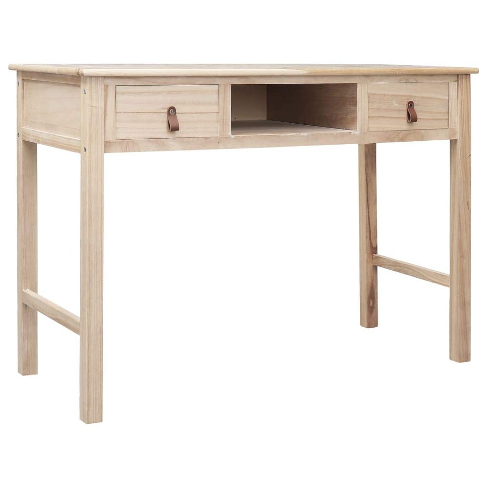 FAMIROSA Writing Desk Natural 43.3x17.7x29.9 Wood