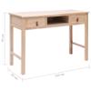 FAMIROSA Writing Desk Natural 43.3x17.7x29.9 Wood view 2