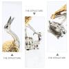 NUOBESTY Cast Iron Crane Bird Statues Standing Metal Patina Bird Iron Art Table Figurine Home Table Desk Office Christmas Decor view 2