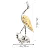 NUOBESTY Cast Iron Crane Bird Statues Standing Metal Patina Bird Iron Art Table Figurine Home Table Desk Office Christmas Decor view 3
