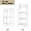 UTEX 4-Tier Ladder Shelf, Bathroom Shelf Freestanding, 4-Shelf Spacesaver Open Wood Shelving Unit, Ladder Shelf (White) view 3