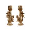 Afairy Set of 2 Cherubs Angels Statue Candle Holders, Pillar Candle Holders for Dining Table, Indoor Home Decorations (Gold) view 1