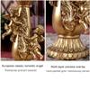 Afairy Set of 2 Cherubs Angels Statue Candle Holders, Pillar Candle Holders for Dining Table, Indoor Home Decorations (Gold) view 4
