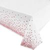 None/Brand 10 Packs Premium Plastic Rose Gold Dot Tablecloth 54 Inch x 108 Inch Rectangle Table Cover Confetti (10pcs 54"x108"/137x274cm, Pink-B) view 1