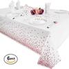 None/Brand 10 Packs Premium Plastic Rose Gold Dot Tablecloth 54 Inch x 108 Inch Rectangle Table Cover Confetti (10pcs 54"x108"/137x274cm, Pink-B) view 2