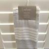 Ladinne Kitchen Towels 3X Set Oversized 20"x30" Gray White Made in Turkey Stripe view 2