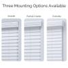 Linen Avenue Cordless 2" Faux Wood Blind White 23 1/2 W x 48 H, Flush Inside Mount (No Valance Side Pieces/Returns Included, Arrives  Inch Narrower) view 4