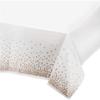 10 Packs Premium Plastic Rose Gold Dot Tablecloth 54 Inch x 108 Inch Rectangle Table Cover Confetti (10pcs 54"x108"/137x274cm, Brown) view 1