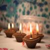 SAUDEEP INDIA Diya for Puja Clay Diya Holder Decorative Diya Lamps for Pooja Diwali Gifts and Decoration Mitti Diya for Diwali Decoration Phool Batti150Pcs view 3