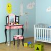 Bonnlo Kids Vanity Set, Modern Princess Vanity Table with Stool, Tri-Folding Mirror Desk for Girls Makeup Dressing Table with Drawer view 3