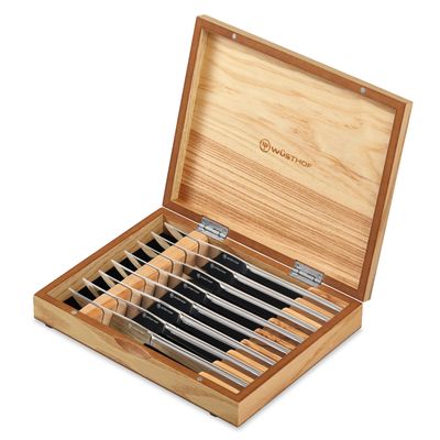 WSTHOF 8-Piece Stainless Mignon Steak Knife Set, Silver