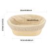 2 PCS 8 inch Oval Long Banneton Brotform Bread Dough Proofing Rising Rattan Basket & Liner for Professional & Home Bakers view 3