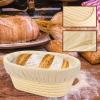 2 PCS 8 inch Oval Long Banneton Brotform Bread Dough Proofing Rising Rattan Basket & Liner for Professional & Home Bakers view 4