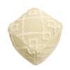 Pasargad Home Grandcanyon Premium Cotton Pouf, 100% Cotton Pouf, Hand Woven- Polly Beads Stuffed Pouf- Sitting, Foot Stool - Square Poufs for Living Room - Luxury Room Decor, 17"x17"x17", Yellow/Ivory view 3