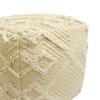Pasargad Home Grandcanyon Premium Cotton Pouf, 100% Cotton Pouf, Hand Woven- Polly Beads Stuffed Pouf- Sitting, Foot Stool - Square Poufs for Living Room - Luxury Room Decor, 17"x17"x17", Yellow/Ivory view 4