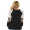 Andongnywell Women's Casual Color Block Tunic Tops Blouse Ladies Leopard Print Round Neck Long Sleeve T-Shirt (Black,X-Large) view 2