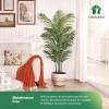 Artificial Areca Palm Plant 5.5Ft Fake Tropical Palm Tree, Perfect Faux Dypsis Lutescens Plants in Pot for Indoor Outdoor House Home Office Garden Modern Decoration Housewarming Gift,2Pcs view 4