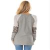 Andongnywell Women's Crew Neck Long Sleeve Leopard Print Color Block Casual Loose T-Shirt Tops Blouse (Dark Gray,Large) view 2