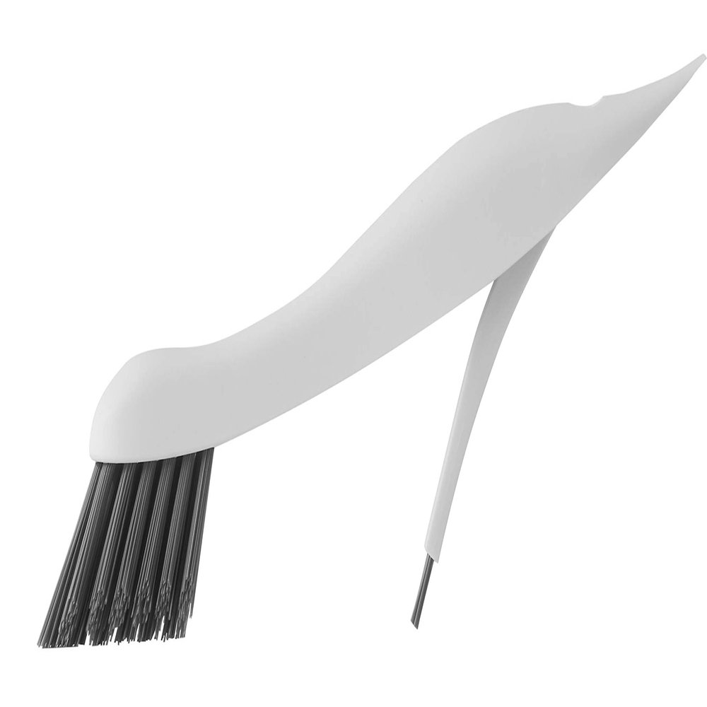Marna W651W Sumikko Brush with Scraper, White, Cleaning Master Fits Every Corner (Removes Dirt from Faucets, Sashes, Bento Box Grooves, etc.)