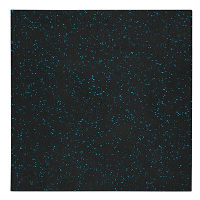 Genaflex Pro Heavy Duty Thick Rubber Gym Floor Tiles High Density Shock Absorbent Laminated Deadlift Mats - 1" Thick X 20" W X 20" L - 2.7 Sq. Ft. (Light Blue/Black, 10 Tiles - 27 Sq. Ft.)
