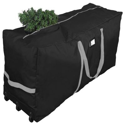 Primode Christmas Tree Storage Bag, Fits Up to 9 foot Tall Xmas Holiday Trees 28" X 16" X 60" Extra Large Heavy Duty Xmas Box Container with Wheels (Black)