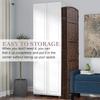 6 Panel Wood Room Divider, 6 Ft Tall Privacy Wall Divider Folding Wood Screen, Each Panel for Home Office Bedroom Restaurant, Best Home Foldable Screen, Light and Easy to Move 70.8" H  17.7" W Brown view 3