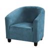 GULI Velvet Tub Chair Covers for Armchairs, Club Chair Slipcover, Wing Back Covers High Stretch Sofa Covers Spandex Plush Seat Covers Furniture Protector Removable Washable for Living Room (Blue) view 1