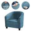 GULI Velvet Tub Chair Covers for Armchairs, Club Chair Slipcover, Wing Back Covers High Stretch Sofa Covers Spandex Plush Seat Covers Furniture Protector Removable Washable for Living Room (Blue) view 2
