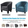 GULI Velvet Tub Chair Covers for Armchairs, Club Chair Slipcover, Wing Back Covers High Stretch Sofa Covers Spandex Plush Seat Covers Furniture Protector Removable Washable for Living Room (Blue) view 3