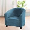 GULI Velvet Tub Chair Covers for Armchairs, Club Chair Slipcover, Wing Back Covers High Stretch Sofa Covers Spandex Plush Seat Covers Furniture Protector Removable Washable for Living Room (Blue) view 4