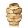 AeraVida 6.25 inch Mango Tree Hand-Carved Brown Wood Flower Vase Modern Oval Abstract Home Decor Accent Holder for Entry Table Contemporary Artistic Wooden Display | Wooden Vase | Brown Vase view 1