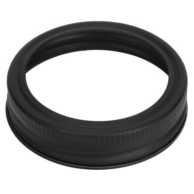 24Pcs Can Lid Stainless Steel Iron Lid Round Widemouthed Split Cover for Mason Jar Horse Mouth 70mm Matte Black