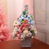 Christmas Tree RENRUIRUI- Desktop Flocking, 45cm High, Decorated with Fabric Rabbits and Felt Balls, Home Dining Table Office Desk Xmas Decoration view 2