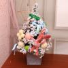 Christmas Tree RENRUIRUI- Desktop Flocking, 45cm High, Decorated with Fabric Rabbits and Felt Balls, Home Dining Table Office Desk Xmas Decoration view 3
