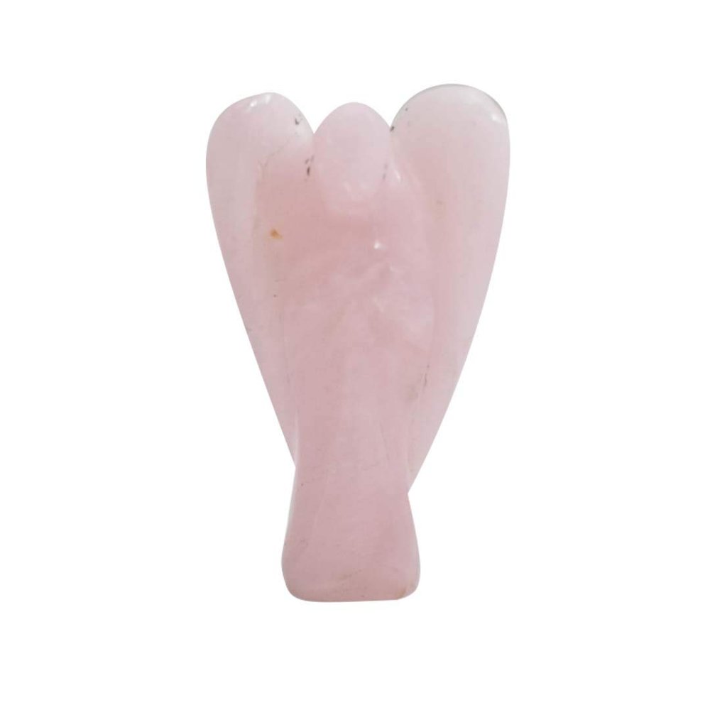ABN Exports Reiki Energy Rose Quartz Angel Metaphysical Crystal Natural Stone Healing 2"