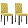 FAMIROSA Dining Chairs 2 pcs Green Fabric view 2